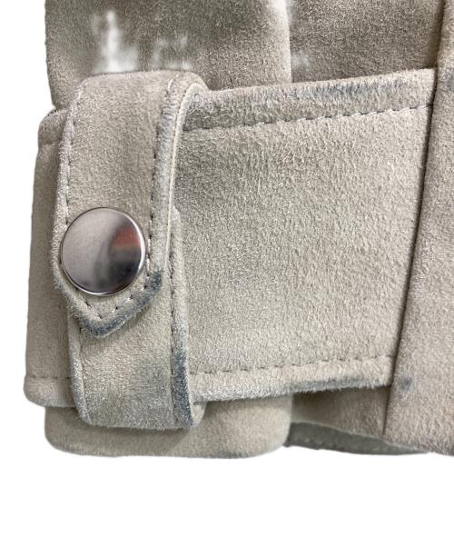 Acne studios（アクネ ストゥディオス）Acne studios (アクネ ストゥディオス) スウェードダブルライダースジャケット ベージュ サイズ:36の古着・服飾アイテム