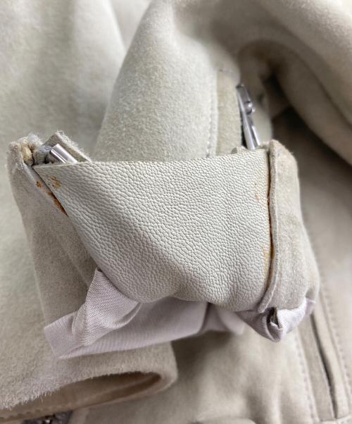 Acne studios（アクネ ストゥディオス）Acne studios (アクネ ストゥディオス) スウェードダブルライダースジャケット ベージュ サイズ:36の古着・服飾アイテム