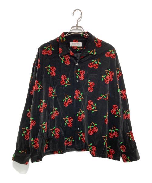 DISCOVERED（ディスカバード）DISCOVERED (ディスカバード) Velour shirt ブラック サイズ:2の古着・服飾アイテム