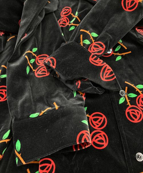 DISCOVERED（ディスカバード）DISCOVERED (ディスカバード) Velour shirt ブラック サイズ:2の古着・服飾アイテム