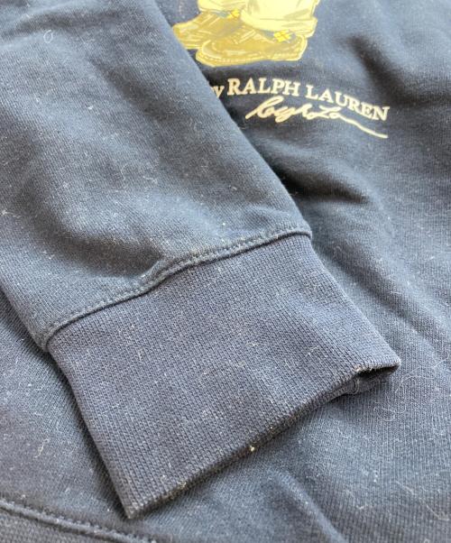 RALPH LAUREN（ラルフローレン）RALPH LAUREN (ラルフローレン) ポロベアプリントプルオーバーパーカー ネイビー サイズ:Sの古着・服飾アイテム