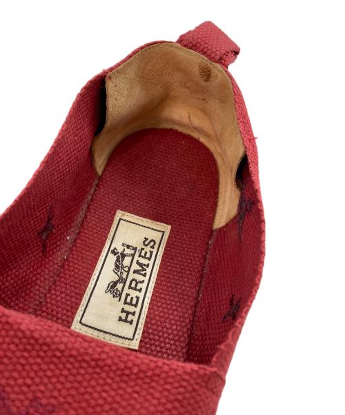 HERMES（エルメス）HERMES (エルメス) エスパドリーユ レッド サイズ:不明の古着・服飾アイテム