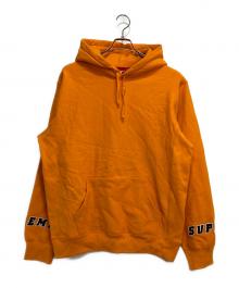SUPREME（シュプリーム）の古着「WRIST LOGO HOODED SWEATSHIRT」｜オレンジ
