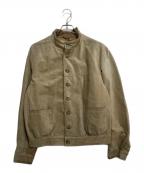 ARMANI JEANSアルマーニジーンズ）の古着「スウェードジャケット」｜ベージュ