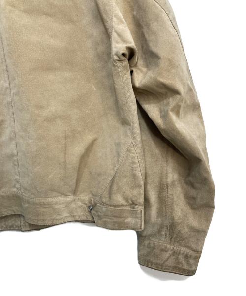 ARMANI JEANS（アルマーニジーンズ）ARMANI JEANS (アルマーニジーンズ) スウェードジャケット ベージュ サイズ:50の古着・服飾アイテム