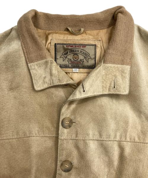 ARMANI JEANS（アルマーニジーンズ）ARMANI JEANS (アルマーニジーンズ) スウェードジャケット ベージュ サイズ:50の古着・服飾アイテム
