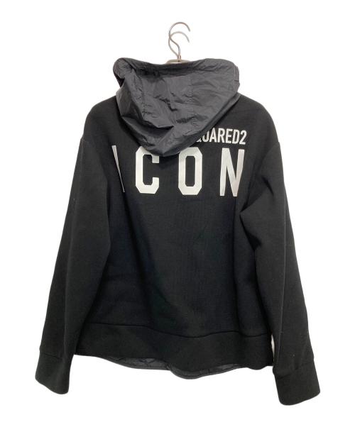 DSQUARED2（ディースクエアード）DSQUARED2 (ディースクエアード) 切替しキルティングジャケット ブラック サイズ:50の古着・服飾アイテム