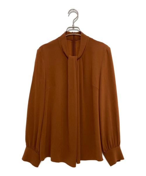allureville（アルアバイル）allureville (アルアバイル) ボウディティールロングスリーブブラウス ブラウン サイズ:2の古着・服飾アイテム