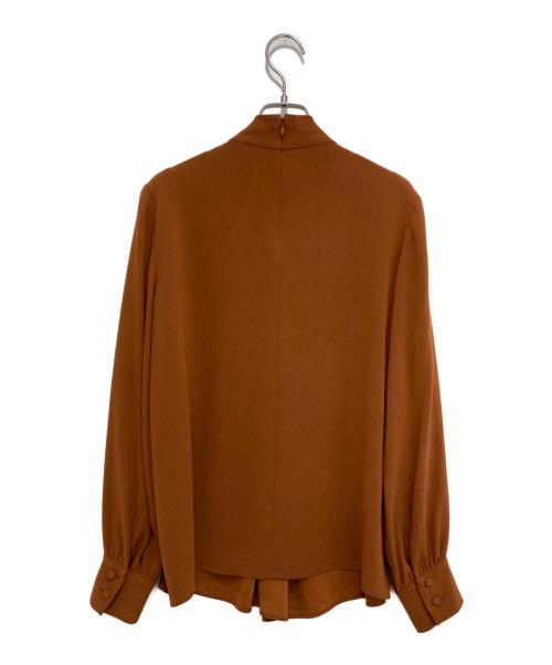 allureville（アルアバイル）allureville (アルアバイル) ボウディティールロングスリーブブラウス ブラウン サイズ:2の古着・服飾アイテム