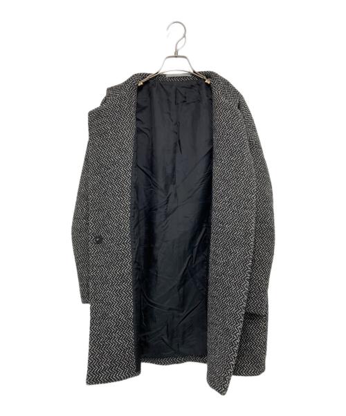 theory luxe（セオリーリュクス）theory luxe (セオリーリュクス) ノーカラーコクーンコート ブラック×ホワイト サイズ:38の古着・服飾アイテム