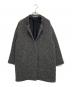 theory luxe（セオリーリュクス）の古着「ノーカラーコクーンコート」｜ブラック×ホワイト