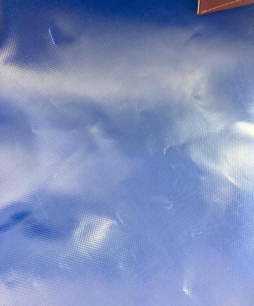 MARNI（マルニ）MARNI (マルニ) ポリエステル×レザーバイカラーロゴトートバッグ ブルー×ブラックの古着・服飾アイテム