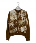 Salvatore Ferragamoサルヴァトーレ フェラガモ）の古着「シルク切替カーディガン」｜ブラウン