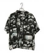 BUENA VISTAブエナビスタ）の古着「Black rain S/S shirts」｜ブラック×ホワイト