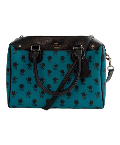 COACH（コーチ）COACH (コーチ) フローラルプリント 2WAYボストンバッグ グリーンの古着・服飾アイテム