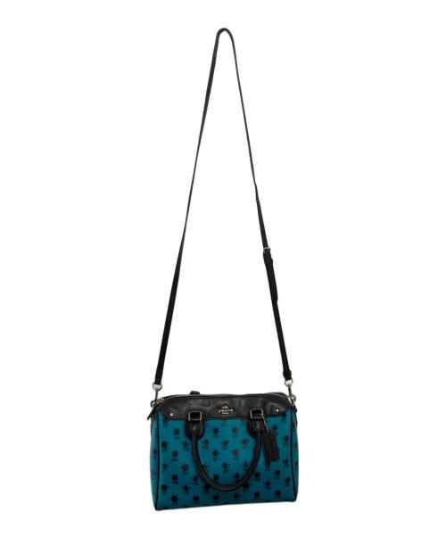 COACH（コーチ）COACH (コーチ) フローラルプリント 2WAYボストンバッグ グリーンの古着・服飾アイテム