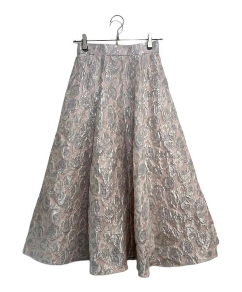 La boutique BonBon（ラブティックボンボン）La boutique BonBon (ラブティックボンボン) 花柄ジャガードスカート ピンク サイズ:36の古着・服飾アイテム