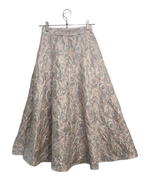 La boutique BonBon（ラブティックボンボン）La boutique BonBon (ラブティックボンボン) 花柄ジャガードスカート ピンク サイズ:36の古着・服飾アイテム