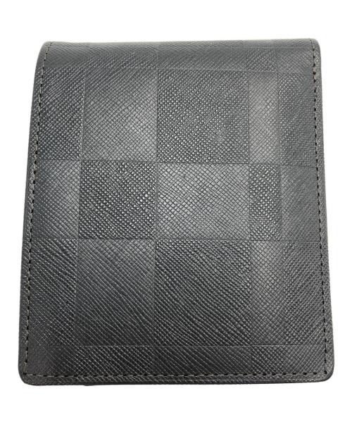 BLACK LABEL CRESTBRIDGE（ブラックレーベル クレストブリッジ）BLACK LABEL CRESTBRIDGE (ブラックレーベル クレストブリッジ) エンボスチェックウォレット グレーの古着・服飾アイテム