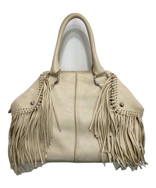 TOD'S（トッズ）TOD'S (トッズ) フリンジトートバッグ アイボリーの古着・服飾アイテム