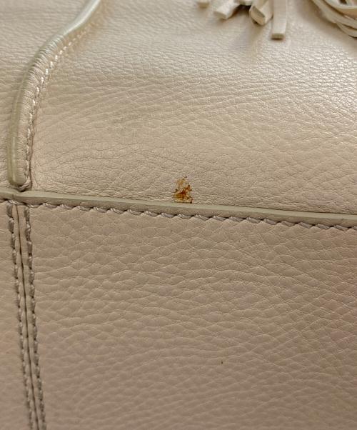 TOD'S（トッズ）TOD'S (トッズ) フリンジトートバッグ アイボリーの古着・服飾アイテム