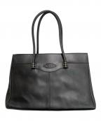 TOD'Sトッズ）の古着「モカシーノトートバッグ」｜ブラック