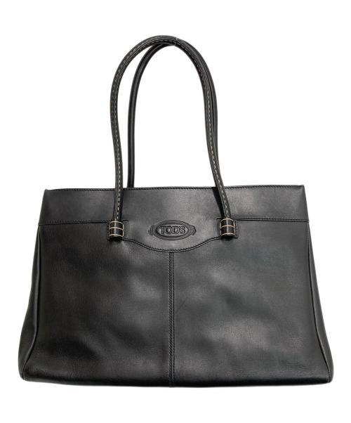 TOD'S（トッズ）TOD'S (トッズ) モカシーノトートバッグ ブラックの古着・服飾アイテム