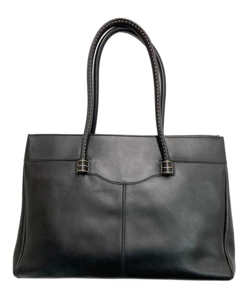 TOD'S（トッズ）TOD'S (トッズ) モカシーノトートバッグ ブラックの古着・服飾アイテム