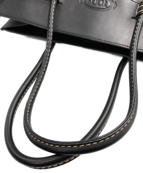 TOD'S（トッズ）TOD'S (トッズ) モカシーノトートバッグ ブラックの古着・服飾アイテム