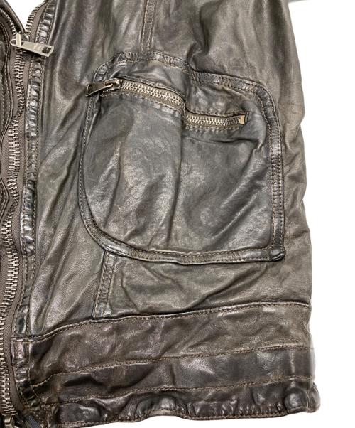 GIORGIO BRATO（ジョルジョブラッド）GIORGIO BRATO (ジョルジョブラッド) シープレザーレザージャケット ブラック サイズ:44の古着・服飾アイテム