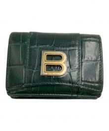 BALENCIAGA（バレンシアガ）の古着「HOURGLASS ミニウォレット」｜グリーン