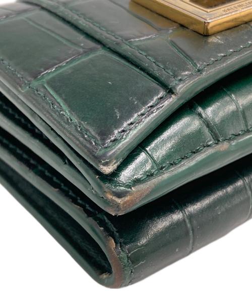 BALENCIAGA（バレンシアガ）BALENCIAGA (バレンシアガ) HOURGLASS ミニウォレット グリーンの古着・服飾アイテム