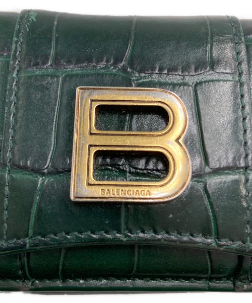 BALENCIAGA（バレンシアガ）BALENCIAGA (バレンシアガ) HOURGLASS ミニウォレット グリーンの古着・服飾アイテム