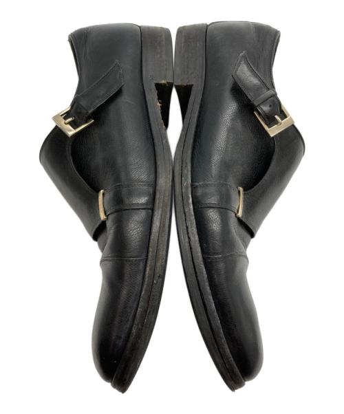 GUCCI（グッチ）GUCCI (グッチ) ダブルモンクレザーシューズ ブラック サイズ:39の古着・服飾アイテム