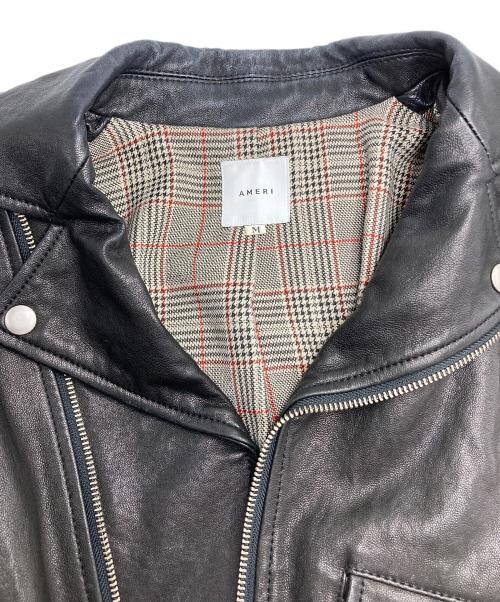 Ameri（アメリ）Ameri (アメリ) サイドレースアップラムレザーライダースジャケット ブラック サイズ:Mの古着・服飾アイテム