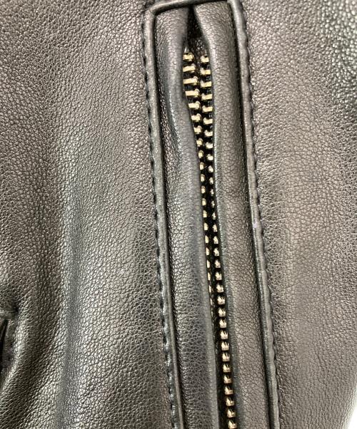 Ameri（アメリ）Ameri (アメリ) サイドレースアップラムレザーライダースジャケット ブラック サイズ:Mの古着・服飾アイテム