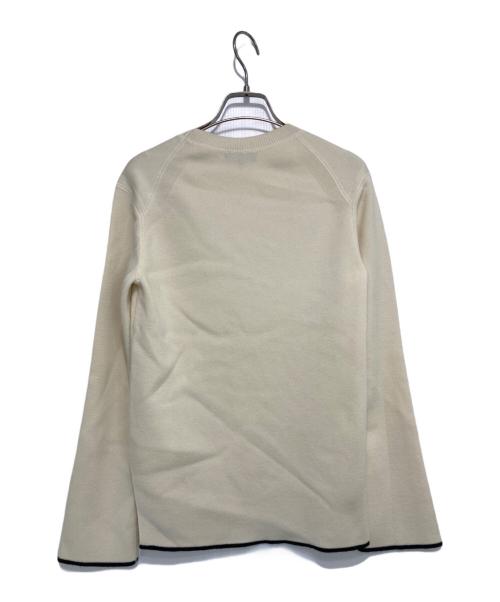 DRAWER（ドゥロワー）DRAWER (ドゥロワー) スリットクルーネックニット ベージュ サイズ:SIZE 1の古着・服飾アイテム