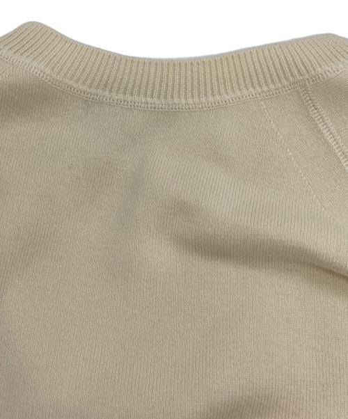 DRAWER（ドゥロワー）DRAWER (ドゥロワー) スリットクルーネックニット ベージュ サイズ:SIZE 1の古着・服飾アイテム
