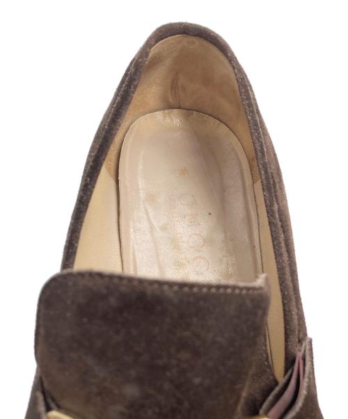 GUCCI（グッチ）GUCCI (グッチ) スウェードローファー ブラウン サイズ:38 1/2の古着・服飾アイテム