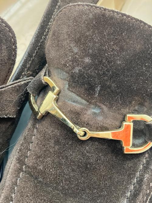 GUCCI（グッチ）GUCCI (グッチ) スウェードローファー ブラウン サイズ:38 1/2の古着・服飾アイテム