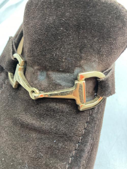 GUCCI（グッチ）GUCCI (グッチ) スウェードローファー ブラウン サイズ:38 1/2の古着・服飾アイテム