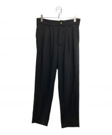 CULLNI（クルニ）の古着「Double Satin ZIP Hem Center Press Pants」｜ブラック