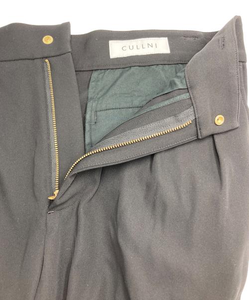 CULLNI（クルニ）CULLNI (クルニ) Double Satin ZIP Hem Center Press Pants ブラック サイズ:1の古着・服飾アイテム