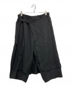 GROUND Yグラウンドワイ）の古着「STANDARD WRAP TROUSERS」｜ブラック