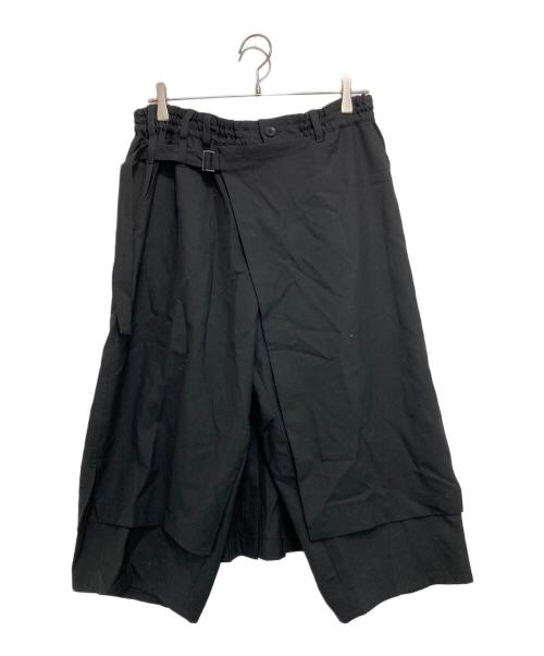 GROUND Y（グラウンドワイ）GROUND Y (グラウンドワイ) STANDARD WRAP TROUSERS ブラック サイズ:3の古着・服飾アイテム