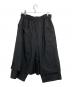 GROUND Y (グラウンドワイ) STANDARD WRAP TROUSERS ブラック サイズ:3：30000円