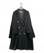 MaxMaraマックスマーラ）の古着「ウールギャバダブルコート」｜ブラック