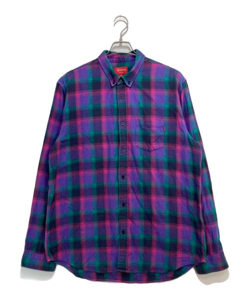 SUPREME（シュプリーム）SUPREME (シュプリーム) Tartan Flannel Shirt パープル サイズ:XLの古着・服飾アイテム