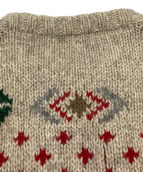 POLO RALPH LAUREN（ポロ・ラルフローレン）POLO RALPH LAUREN (ポロ・ラルフローレン) ハスキー柄 ウールクルーネックニット グレー サイズ:Lの古着・服飾アイテム