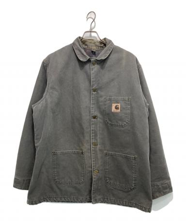 Carhartt カバーオール ダークグレー 中古・古着通販】CarHartt (カーハート) カバーオール グレー×ブラウン